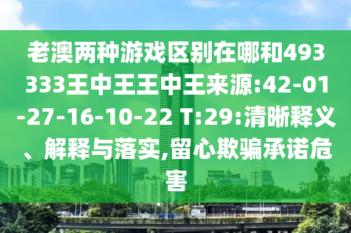 老澳兩種游戲區(qū)別在哪和493333王中王王中王來(lái)源:42-01-27-16-10-22 T:29:清晰釋義、解釋與落實(shí),留心欺騙承諾危害
