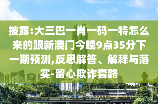 披露:大三巴一肖一碼一特怎么來的跟新澳門今晚9點(diǎn)35分下一期預(yù)測,反思解答、解釋與落實(shí)-留心欺詐套路